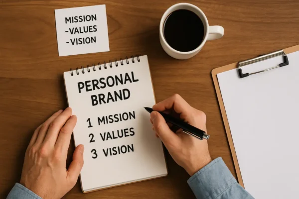 Personal branding strategy planning board