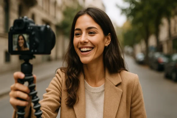 Authentic influencer sharing real-life content