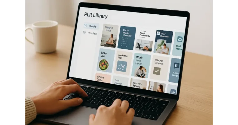 PLR library dashboard with ebooks & templates